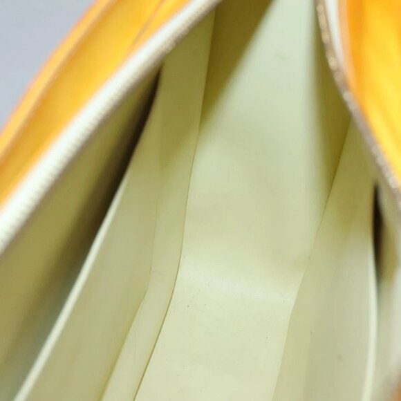 LOUIS VUITTON Monogram Vernis Columbus Tote Bag Lime Yellow M91047 Auth th5893 - Picture 10 of 16